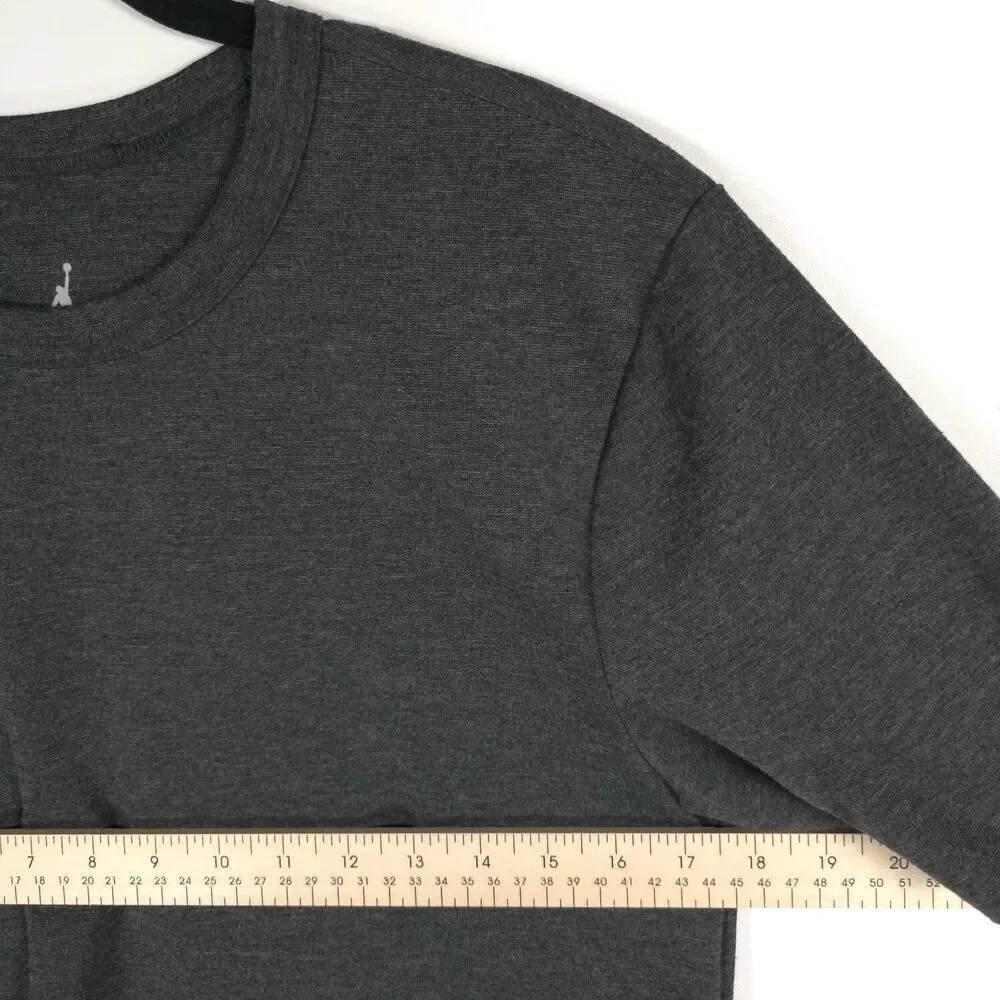 JORDAN Crew Neck Seamless Short‎ Sleeve Soft T-Shirt SMALL Stretch Dark Gray